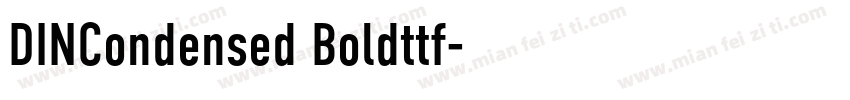 DINCondensed Boldttf字体转换